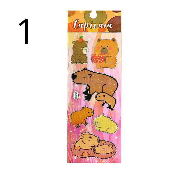 Cartela de Adesivos Capivara Sticker - 1 Cartela de Adesivos Capivara Sticker - 1