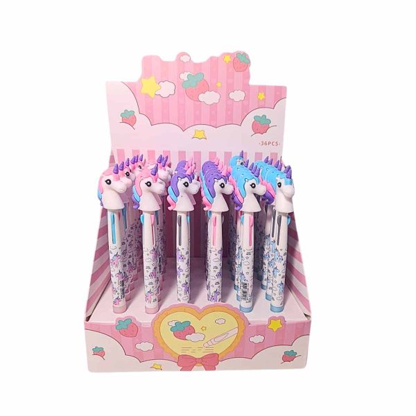 Caneta Multicolorida Unicórnio - 6 Cores Mágicas