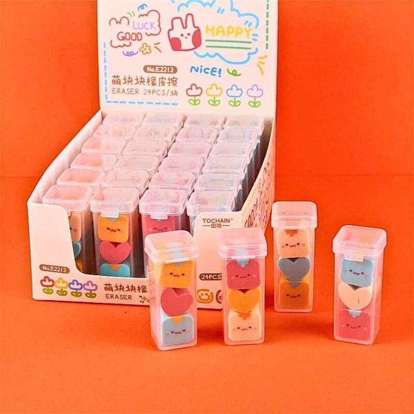 Potinhos Borracha Mini Mini Cubinhos Fantasia Bichinhos 4 Kits - Image 3