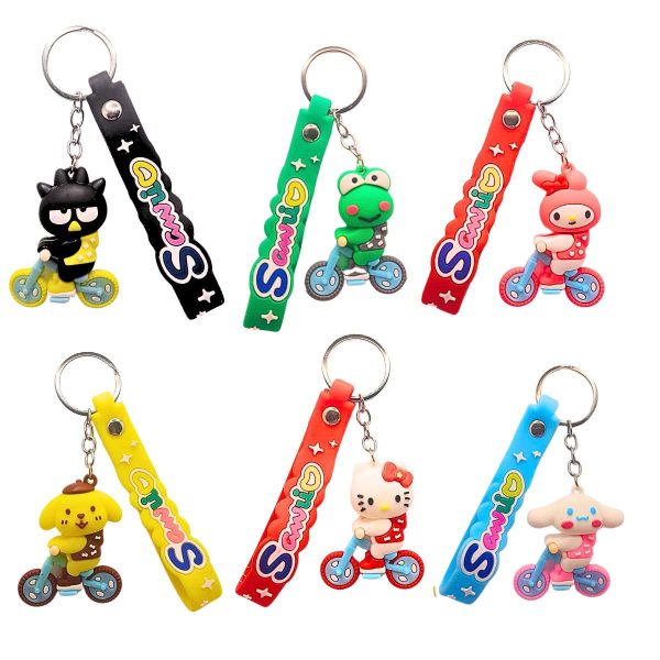 Chaveiro Sanrio Turma Hello Kitty: Fofo, Emborrachado e Colecionável!