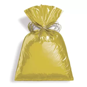 Saco Metalizado Dourado para Presentes