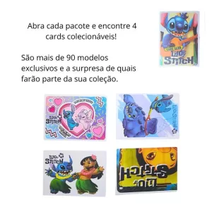 Kit 4 Cards Lilo Stitch Colecionáveis Batalha Lembrancinha
