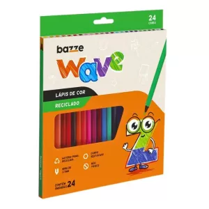 Lápis de Cor Wave Reciclado - 24 Cores