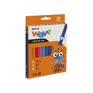Lápis de Cor Wave 12 Cores Jumbo