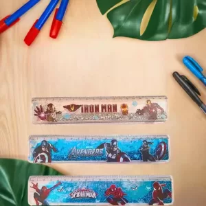 Régua Acrílica Vingadores Marvel com Glitter 20cm