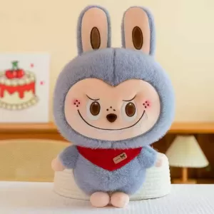 Labubu: O Brinquedo de Pelúcia 30 cm - Cinza