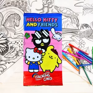 Envelope Cards Surpresa para Colorir Hello Kitty