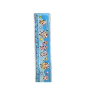Régua Plástica Transparente Labubu (15 cm) - Azul