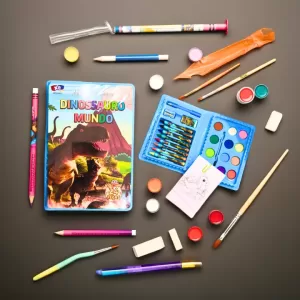Kit Maleta de Pintura Mundo do Dinossauro