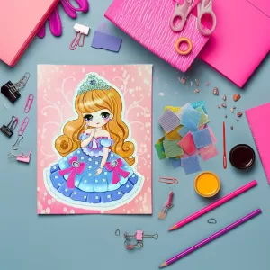 Kit Pintura em Tecido Princesa Fofa Lilás
