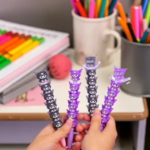 Caneta Gel Ponta Fina Kuromi Sanrio Giratória