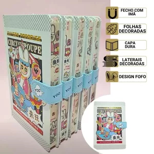 Capa Dura Coelho Kauai Com Fecho De Imã Fofo
