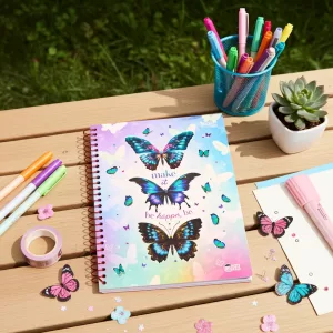 Caderno Capa Dura 15 Materia Borboleta