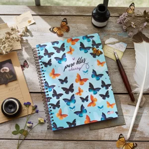Caderno Capa Dura 15 Materia Borboleta Pure Bliss