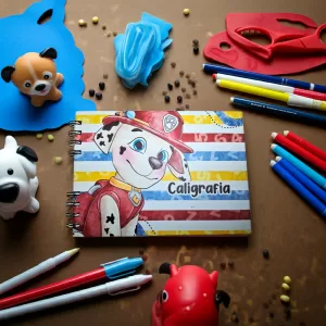 Caderno de Caligrafia patrulha Canina