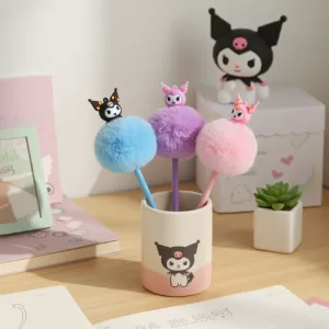 Caneta em Gel Kuromi Pom Pom