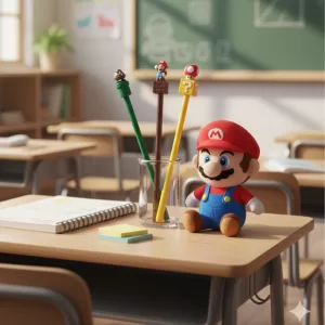 Caneta Fofa Jogo Super Mario Bros