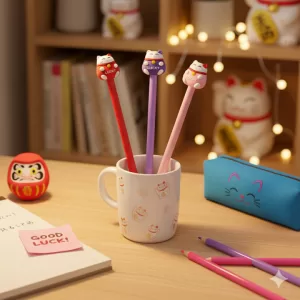 Caneta em Gel Gatinho Lucky Cat: Sorte