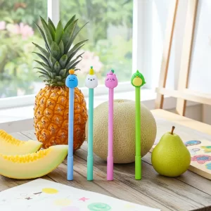 Caneta em Gel com Bixinhos Frutíferos