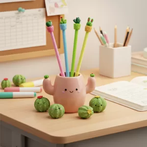 Lápis Infinito em Formato de Cactus
