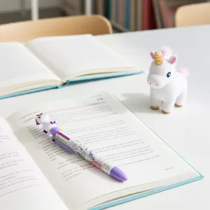 Caneta Multicolorida unicornio: Design único e encantador