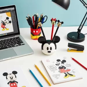 Caneta do Mickey e Minnie Mouse de ponta fina Novo
