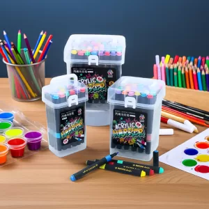 Kit de Canetas Acrílicas Profissionais com Maleta