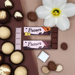 Borracha Escolar Tablete de Chocolate