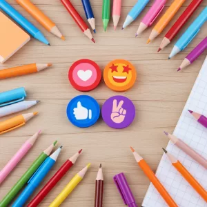 Borracha Escolar Emoções em Cores Vibrantes