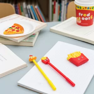 Caneta Gel Fast Food Batata Frita e Pizza