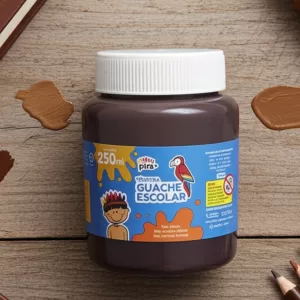 Pote de Guache 250ml Cor Marrom