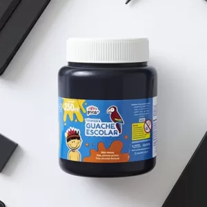 Pote de Guache 250ml Cor Preto