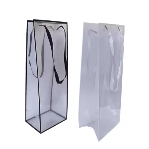 Saco de Presente Transparente para Vinho/Espumante