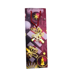 Saco de Presente para Vinho Temático Natal 1