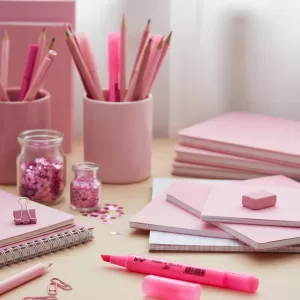 Marca-Texto Fluorescente Rosa em Gel