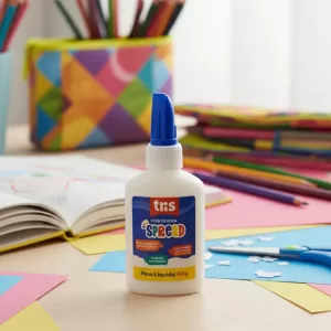 Cola Branca Líquida Spread Tris 40g com Espátula Aplicadora e Pote dosador