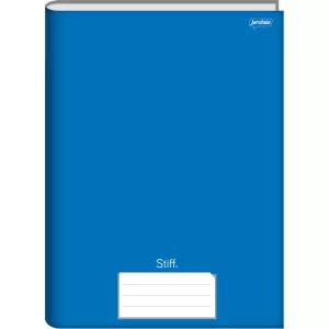 Caderno Brochura 1/4 Capa Dura Stiff Azul 96 Folhas - Jandaia