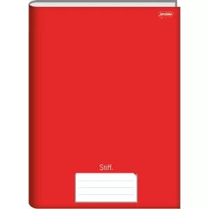 Caderno Brochura 1/4 Capa Dura Stiff Vermelho 96 Folhas - Jandaia