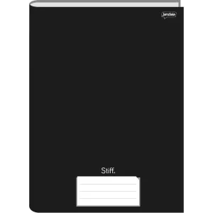 Caderno Brochura 1/4 Capa Dura Stiff Preto 96 Folhas - Jandaia