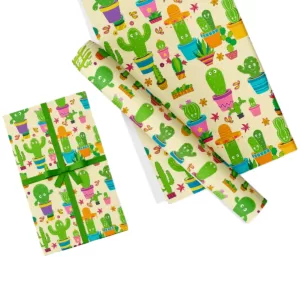 Papel de Presente – Estampa Cactos (50cm x 60cm)