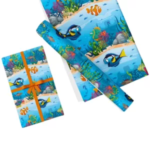 Papel de Presente – Estampa Peixinho Azul (50cm x 60cm)