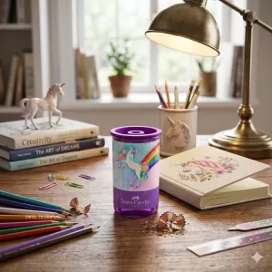 Apontador Faber-Castell com Depósito de Unicórnio