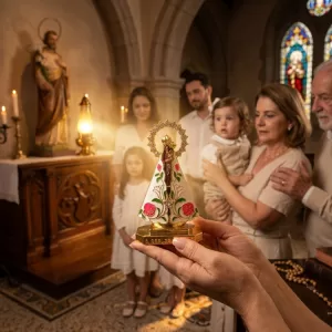 Enfeite Nossa Sra Nazaré Dourado