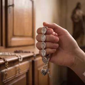 Pulseira Nossa Senhora Aparecida Prateada