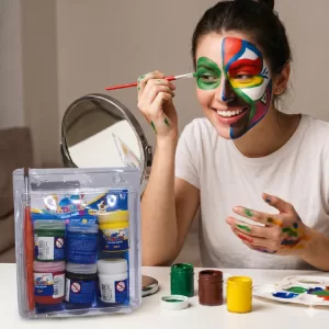 Kit Pintura Facial Pintakara (6 Cores Clássicas) + Pincel Gliart