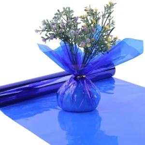Papel Celofane Azul 89x80cm Folha Escolar e Presente