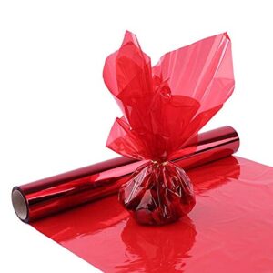 Papel Celofane Vermelho 89x80cm Folha Escolar e Presente