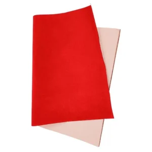Papel Camurça Aveludado 40x60cm Cor Vermelho - Folha de Papel Velvet para Embalagens de Luxo, Artesanato e Convites