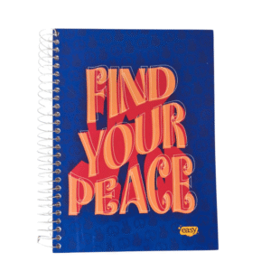 Caderno Universitário 15 Matérias 300 Folhas East - Find Your Peace Espiral Volta às Aulas