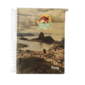 Caderno Universitário A4 1 Matéria 80 Folhas Baag - Pão de Açúcar Beach Espiral